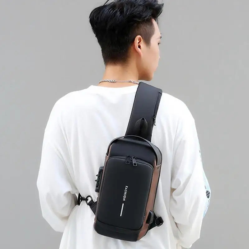 Men Anti Theft Chest Bag Shoulder 