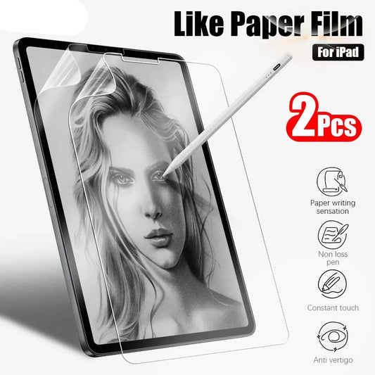 2PCS Paper Film Like For Ipad 10th Pro 11 12.9 2022 2021 Screen Protector For Ipad Air 5 4 3 2 1 Mini 6 7th 8th 9th Generation