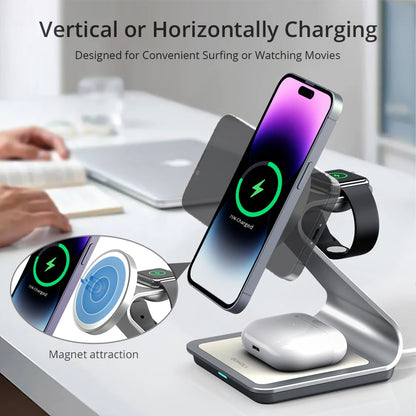 Magnetic 3 in 1 Wireless Charger for iPhone 15/13/14