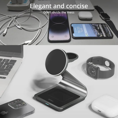 Magnetic 3 in 1 Wireless Charger for iPhone 15/13/14