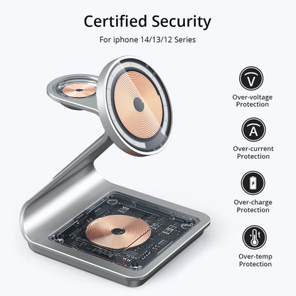 Magnetic 3 in 1 Wireless Charger for iPhone 15/13/14