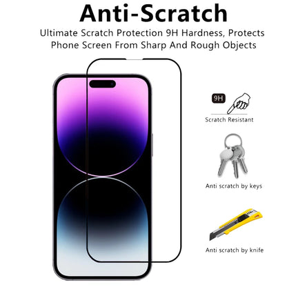 Pelicula, For IPhone 15 14 Pro Max iPhon 15 13 12 11 Pro Tempered Glass iPhone14 Promax Screen Protector iPhone13 Mini Cristal templado i Phone 14Pro Front Film iPhone15 ProMax Original Phone Film & Camera Protectors